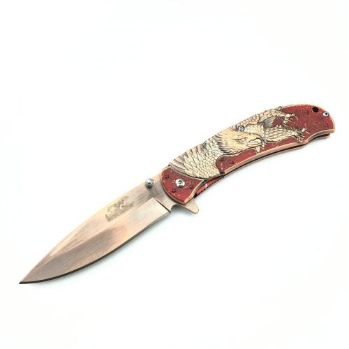 Embossed Flying Eagle Semi-Automatic Folding Knife