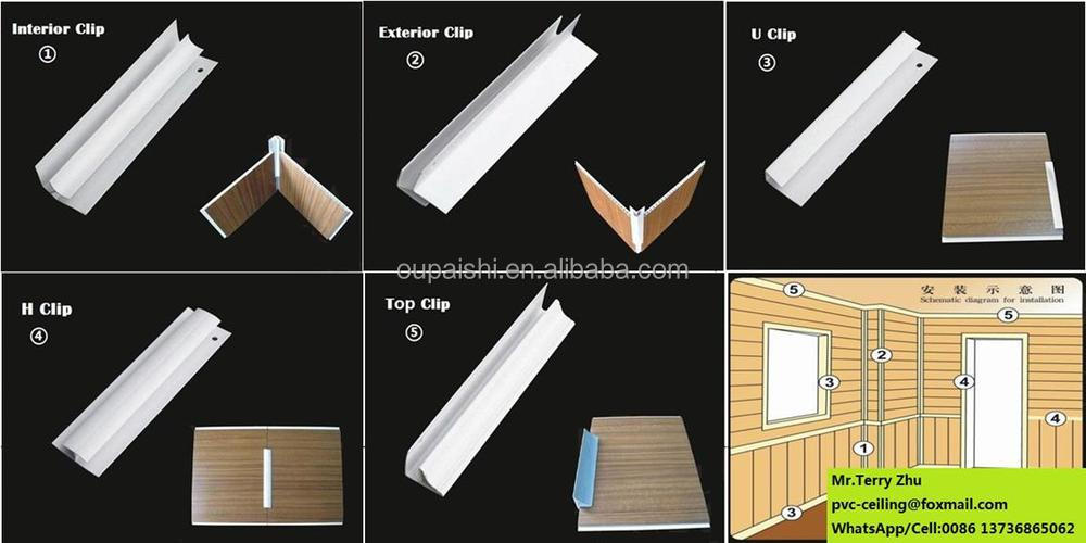 Bathroom plastic PVC roof paneling