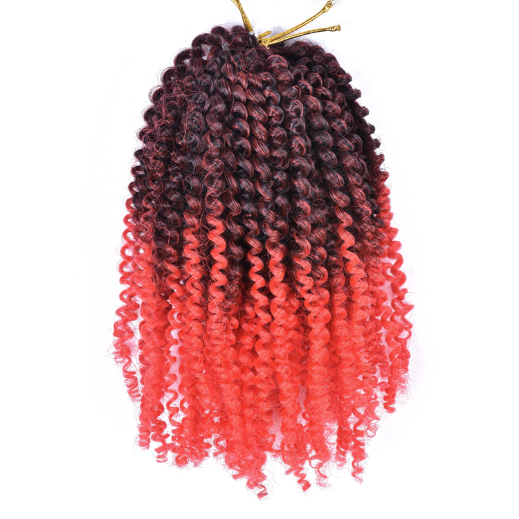 Fluffy Spring Twist Crochet hair synthetic extensions curly ombre crotchet short braid afro braiding hair marley twist braids