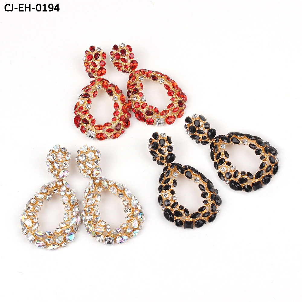 Cheapest Product Diamond - Encrusted Alloy Drop Earrings