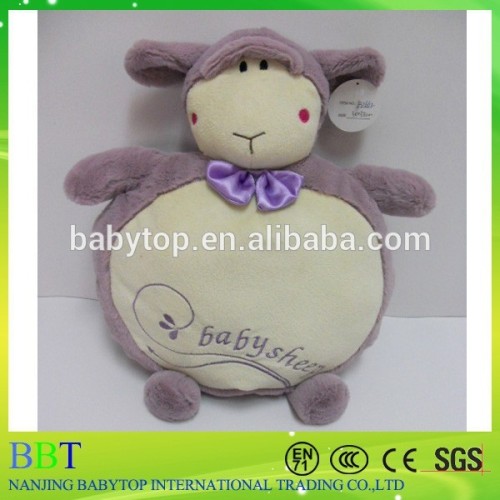 Cute purple plush stuffed sheep cushion toys, sheep animal backrest for sofa or chairs