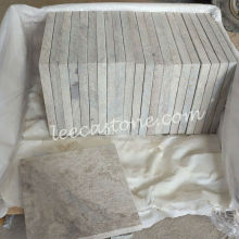 Square tiles flamed porphyry stone