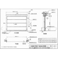 産業用アルミニウム内装防風スタッキングドア