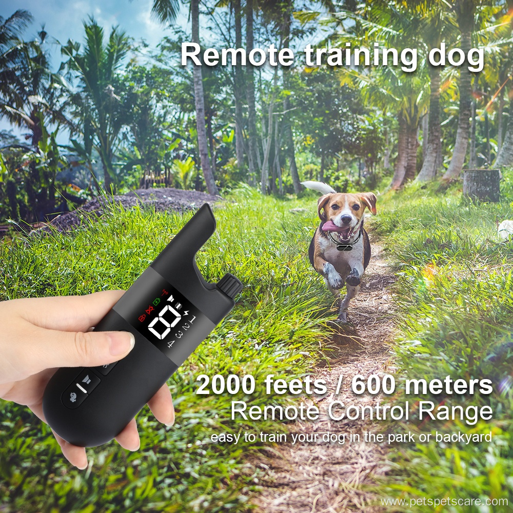 Rechargeable and waterproof pet dog bark training collar