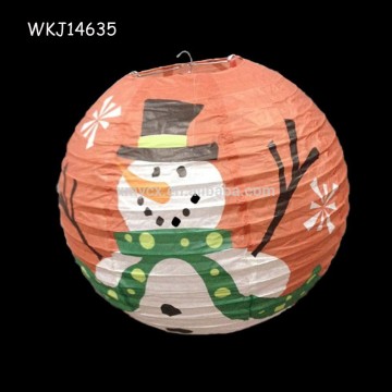 Christmas snowman shape traditional chinese paper lantern