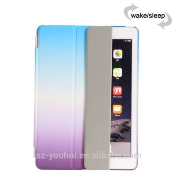 New Arrival Cute Air Stand Tan Leather Case For Ipad