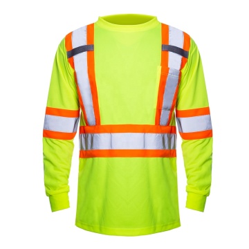 Reflective Safety High Visibility Shirt Yellow Work Shirts