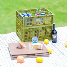 OEM Folding Plastic Storage Container for Office and Outdoor Use with Lid