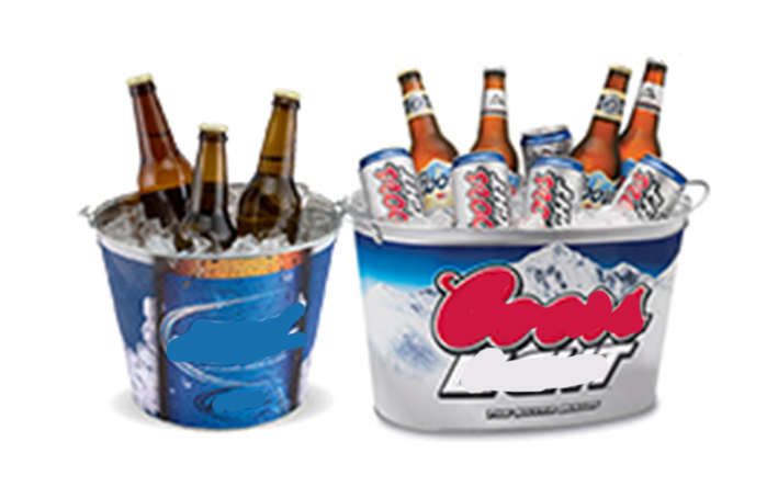 Ice Bucket, Oval Beer Metal Ice Bucket, Metal Tin Bucket