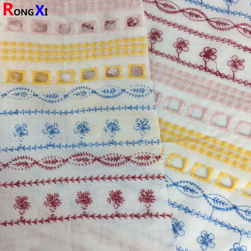 RXF0962 New Design Cotton Border Embroidery Fabric Made In China