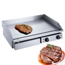 Commercial Stainless Steel Grill: Iron Plate Grill, Countertop Flat Grill, Western Style Beef Steak & Pancake Fryer