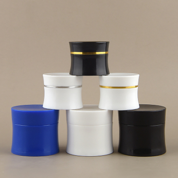15g 30g 50g Waist Bottle Cream Packaging - White, Black, Blue PP Mini 1oz Plastic Jars