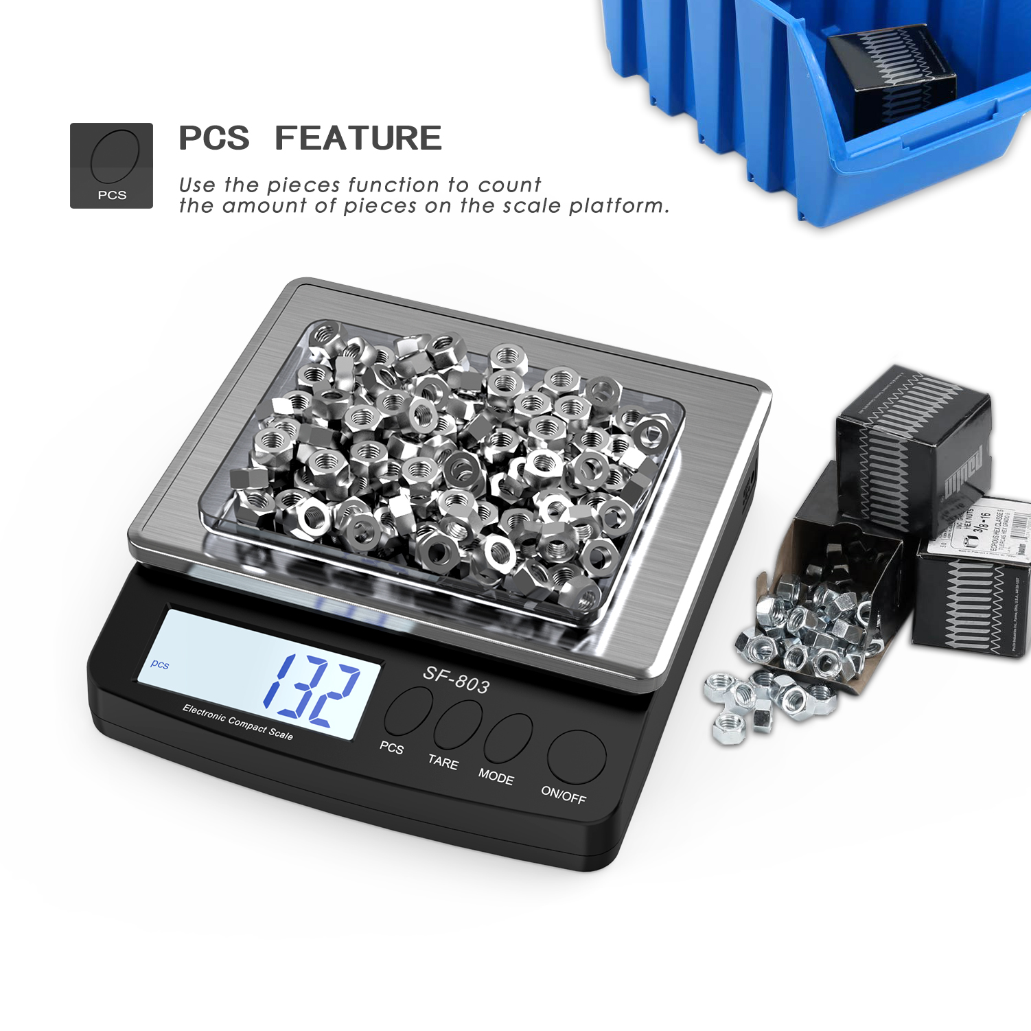 SF-803 30KG Digital Postal Scales LCD Screen Display Plastic Office Shipping Scales