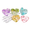 Glitter Resin Heart Flat Cabochon Beads Sequins Shiny Home DIY Decoration Handmade Craft Παιδικά Αξεσουάρ Μαλλιών