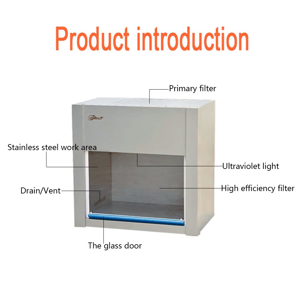 Desktop horizontal class 100 mini laminar flow cabinet