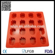 2014 new fire shape silicone ice cube
