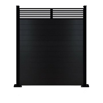 Custom Aluminum Lattice Privacy Fence in Black: Exterior Garden Security Solution