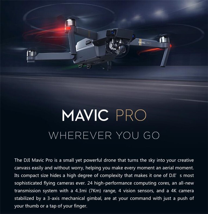 DJI Mavic Pro Fly Combo set Drone for Sale