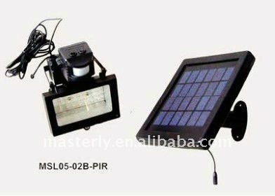 Hot! 2W solar motion activated light, solar pir sensor light, solar security light with pir