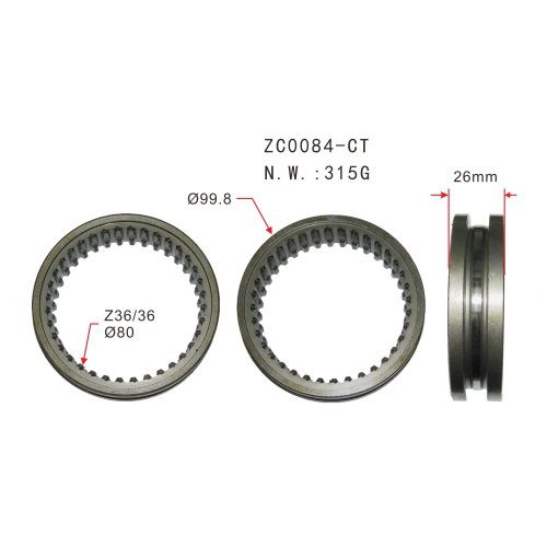 Anneau de synchroniseur de transmission des pièces automobiles pour ISUZU pour OEM MSC-5S 3/4