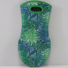 The Green And Black Neoprene Oven Mitts Gloves