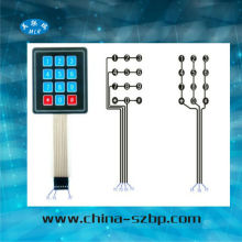 Waterproof,vandalproof metal numeric keypad with 12 shor-travel keys