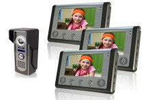 Color Video Door Phone With3 Monitors