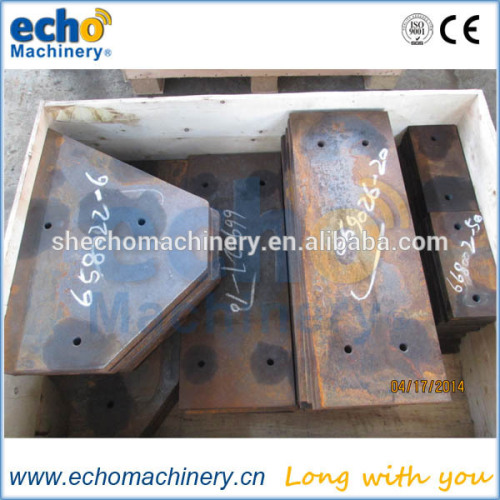 high quality abrasion resistant steel plate impactor side liners from foundry manufacturer