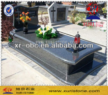 natural black and grey granite marble tombstone
