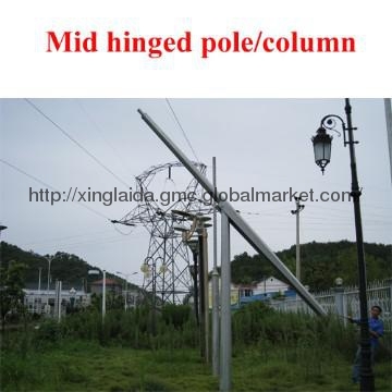 Mid hinged pole