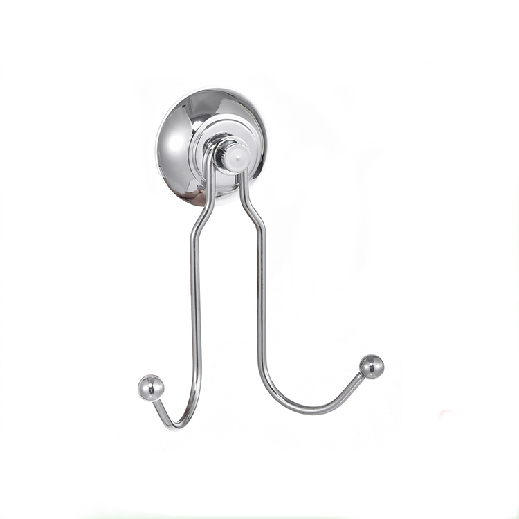 metal chrome suction wall mount cloth hook