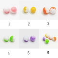 Popular Double color decorative pattern Resin Round Striped Beads Handmade Craft Decoration Bracelet Necklace Beads Charms