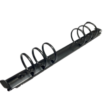 Black Metal Ring Binder for Document Organization