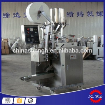 tea bag packing machine with thread and tag