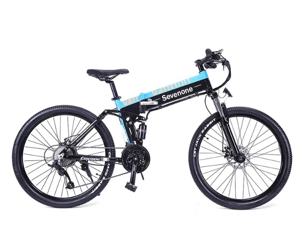 27.5 Inch Full Suspension Road Folding Electric Bicycle with Lithium Battery