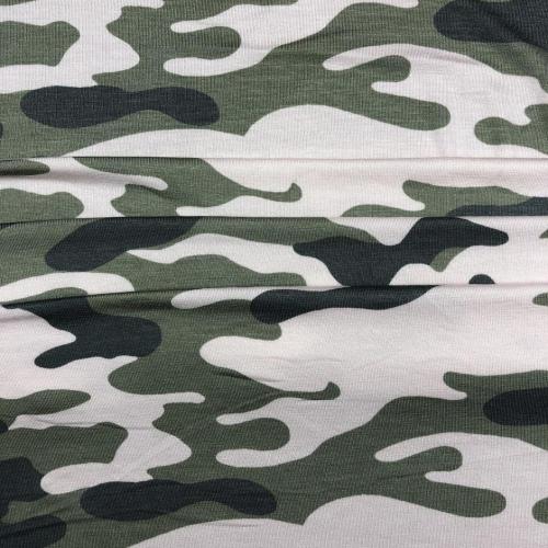 Tissu Jersey Simple Rayonne Imprimé Motif Camouflage