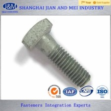 half thread HDG square head bolt