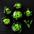 Bescon Dragon&#39;s Eye Sharp Edged Polyedral Dice Set von 7, handgefertigte Dragon&#39;s Augenwürfel für Rollenspiele