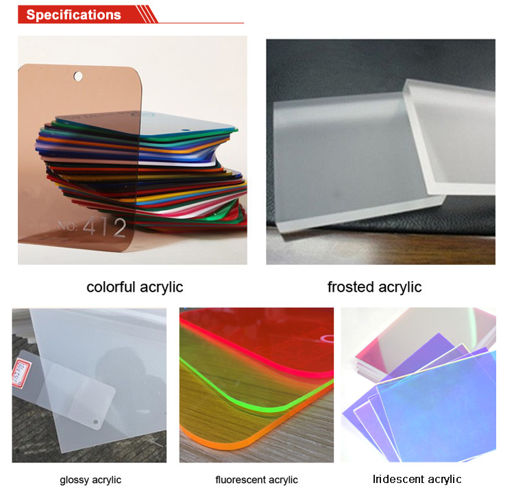 Custom size Iridescent acrylic rainbow cast coloured dichroic acrylic sheet