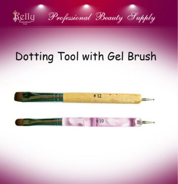 Nail Art Pen& Brush Nail Art Dotting Pen with Gel Brush