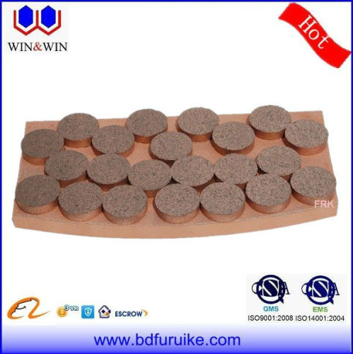 Rotor brake system brake pad, sintered friction material, brake lining