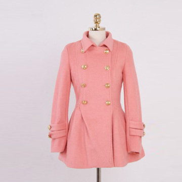 Women clothes double breasted woolen jackets coats ladies formal wear