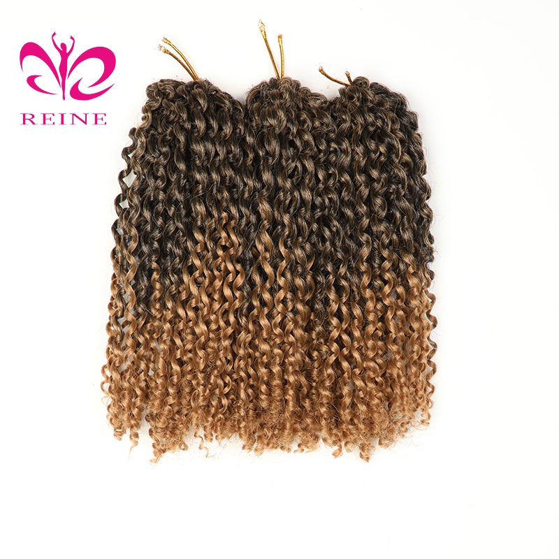 Hot selling Mali bob 8inch 3pcs Synthetic Afro twist braid kinky curly crochet braids hair