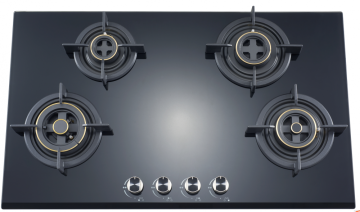 Gas stove Glass surface four burners