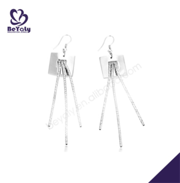 High quality solid silver stick earrings fashion earrings