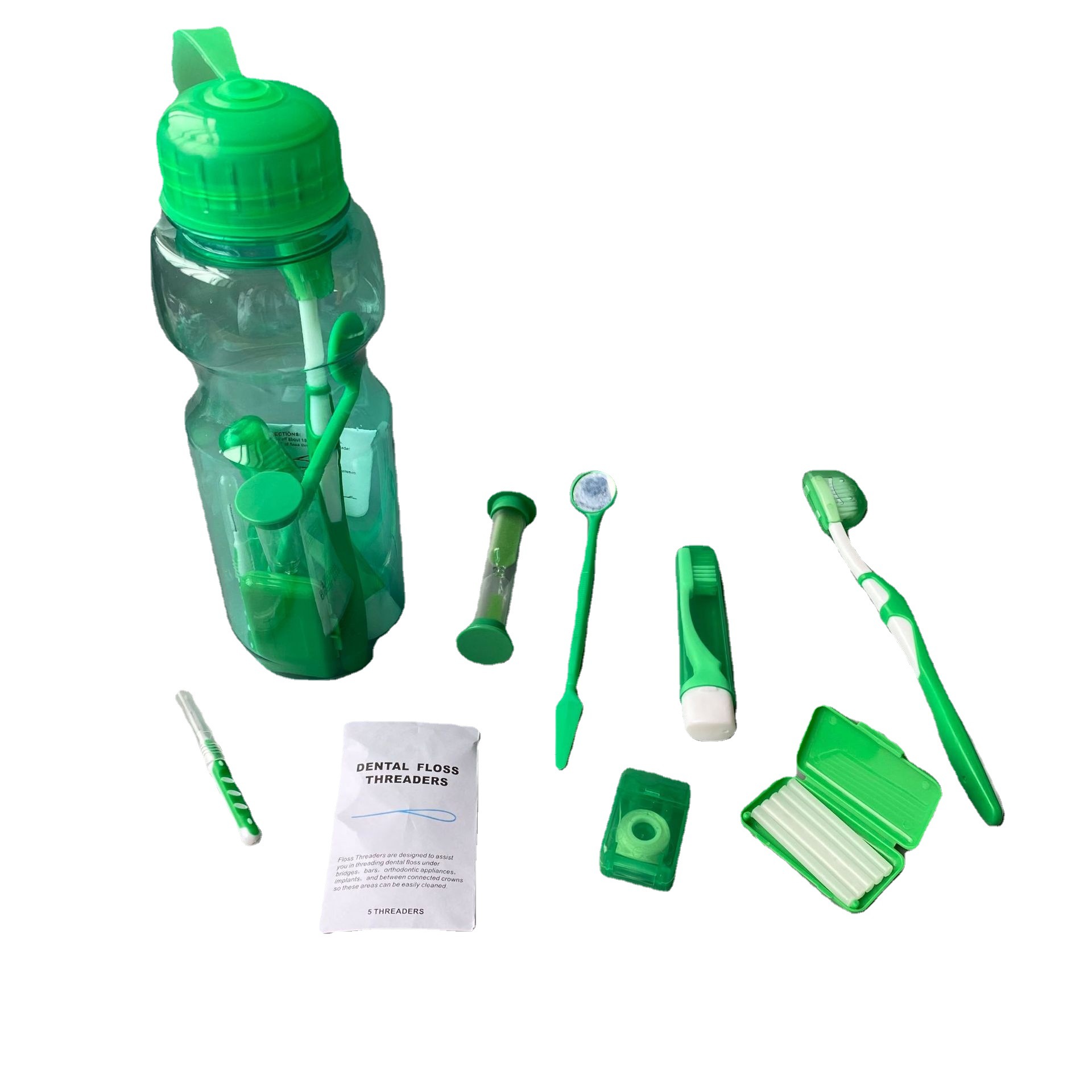 Bottle Packing 8 in 1 Oral Dental Hygiene Travelling Orthodontic Kit Orthodontic Care Kit
