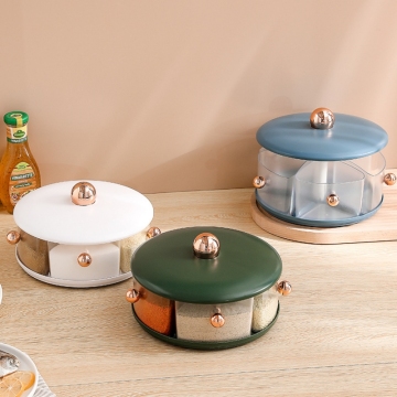 Rotary Spice Storage Box - Kitchen Organizer & Spice Rack