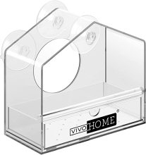 Acrylic Squirrel Proof Clear Window Bird Feeder