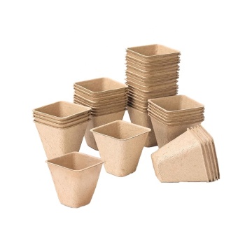 Recyclable Biodegradable Pulp Seedlings Tray: Round/Square Paper Pulp Nursery Pots & Seedling Cups