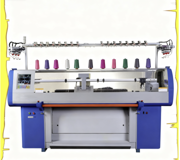 double system flat knitting machine